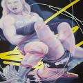 Eva Citarrella: Flair, 2020, Öl und Acryl auf Leinwand, 140 x 140 cm

